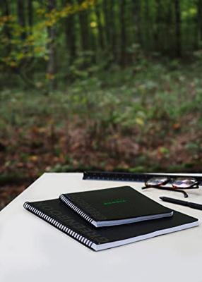 Notbk rhodia greenbook a4+ lijn 4-g 180pag zwart
