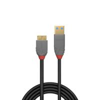 LINDY 36767 2 m USB 3.0 Type A naar Micro-B kabel, Anthra Line - thumbnail