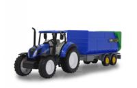Jamara New Holland Tractor Met Kiepwagen 32,5 Cm Blauw - thumbnail