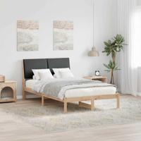 Bedframe Bruin en donkergrijs 120 x 190 cm Massief grenenhout - thumbnail