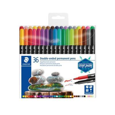 Viltstift Staedtler Design Journey permanent dubbele punt 36 kleuren Viltstift Staedtler Design Journey permanent dubbele punt 36 kleuren