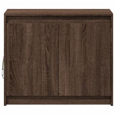 Dressoir met LED 72x34x61 cm bewerkt hout bruin eikenkleur Dressoir met LED 72x34x61 cm bewerkt hout bruin eikenkleur