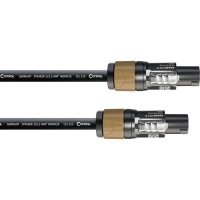 Cordial Luidspreker Kabel [1x SPK-stekker - 1x SPK-stekker] 2 x 2.5 mm² 15.00 m Zwart