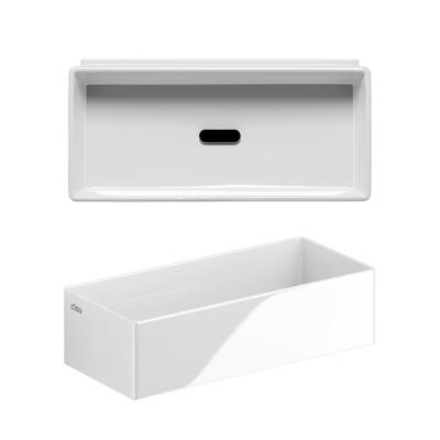 Fontein Clou New Flush 3.1 Inclusief Afvoerplug 38x18x10 Wit Keramiek (Zonder Kranenbank)