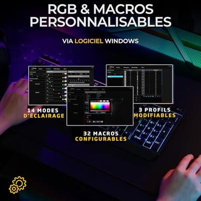 Draadloze gamingbundel - THE G-LAB - TUNGSTEN EX COMBO - Toetsenbord + muis - 32 configureerbare macro's