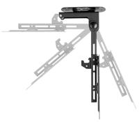 My Wall HL 45-2 L Monitor-plafondbeugel Zwart Kantelbaar, Draaibaar, Plafondhouder - thumbnail