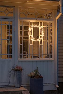 Konstsmide 2757-800 Deurkrans met verlichting Krans Barnsteen LED Amber Energielabel: F (A - G) Timer, Dimbaar