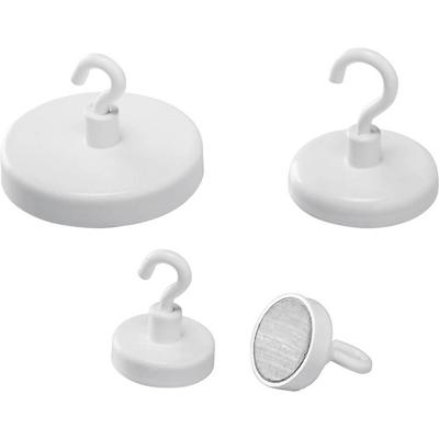 magnetoplan Magnetische haak (Ø) 47 mm Rond Wit 10 stuk(s) 52647S10