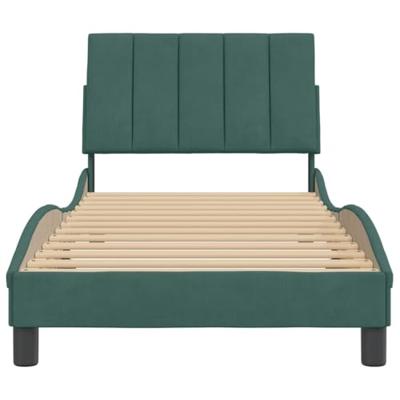 Bedframe zonder matras 80x200 cm fluweel donkergroen