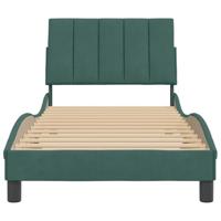 Bedframe zonder matras 80x200 cm fluweel donkergroen - thumbnail