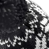 Beechfield CB456 Fair Isle Snowstar® Beanie - Black/Classic Red/White - One Size - thumbnail