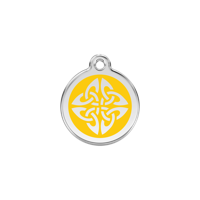 Tribal Arrows Yellow roestvrijstalen hondenpenning small/klein dia. 2 cm RedDingo - Reddingo - thumbnail