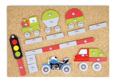 Lena hamertje tik spel met houten figuren en spijkertjes 64 delig