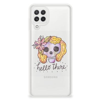Silicone Back Case Samsung Galaxy A22 4G | M22 Boho Skull