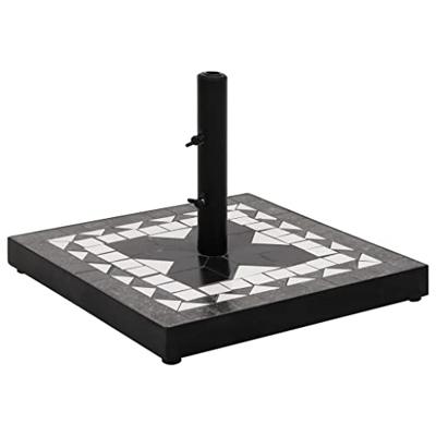 Parasolvoet vierkant 12 kg zwart en wit Parasolvoet vierkant 12 kg zwart en wit