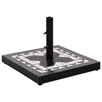 VidaXL Parasolvoet vierkant 12 kg zwart en wit - thumbnail