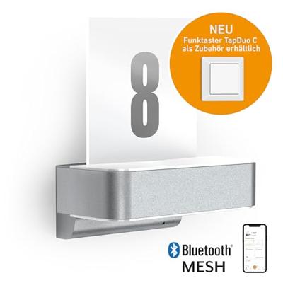 Steinel LED AUSSENLEUCHTE L 820 SC SI 087579 LED-buitenlamp met bewegingsmelder (wand), LED-huisnummerlamp met bewegingsmelder Zonder 9.8 W LED Zilver - thumbnail