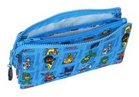 Pennenetui met 3 vakken PJ Masks Blauw 22 x 12 x 3 cm - thumbnail