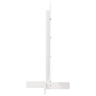 Kerstdecoratie kerstboom 80 cm massief grenenhout wit - thumbnail