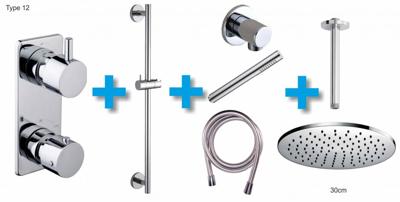 Wiesbaden one-pack inbouwthermostaatset type 12 Wiesbaden one-pack inbouwthermostaatset type 12