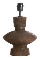 Light & Living Tafellamp 'Fiera' Mangohout, 25cm, kleur Donkerbruin (excl. kap) - thumbnail