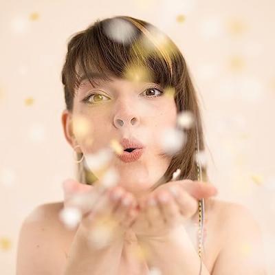 Confetti Hartjes Goud/Wit