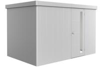 Biohort Neo 2D metalen tuinhuis enkele deur zilver 348x236 cm- Plat dak- Metaal- Biohort - thumbnail