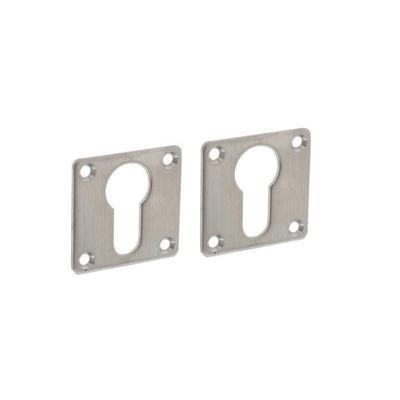 Intersteel Cilinderrozet vierkant 42x42x2mm geborsteld RVS Intersteel Cilinderrozet vierkant 42x42x2mm geborsteld RVS