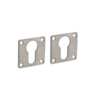 Intersteel Cilinderrozet vierkant 42x42x2mm geborsteld RVS - thumbnail