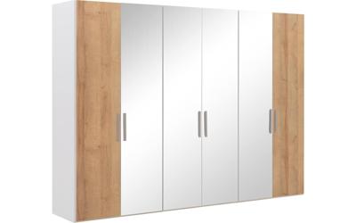 Goossens Kledingkast Easy Storage Ddk, Kledingkast 304 cm breed, 220 cm hoog, 2x draaideur en 4x spiegel draaideur midden Goossens Kledingkast Easy Storage Ddk, Kledingkast 304 cm breed, 220 cm hoog, 2x draaideur en 4x spiegel draaideur midden