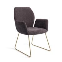 Jesper Home Misaki eetkamerstoel Almost Black slide gold - thumbnail