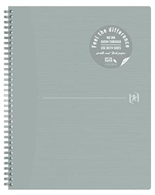 Spiraalblok oxf origin a4+ lijn 140pag 80gr grijs | 5 stuks