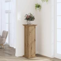VidaXL Plantenstandaard 33x33x100 cm bewerkt hout artisanaal eiken - thumbnail
