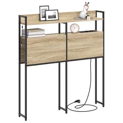 Hoofdbord met plank met opslag Sonoma eiken 100 cm Bewerkt hout