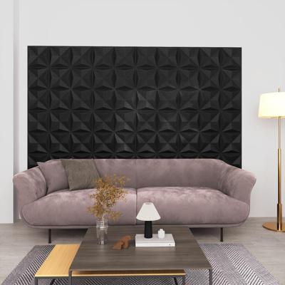 VidaXL 12 st wandpanelen 3d origami 3 m² 50x50 cm zwart