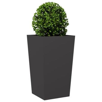 VidaXL Plantenbakken 2 st 45x45x75 cm staal zwart VidaXL Plantenbakken 2 st 45x45x75 cm staal zwart