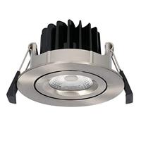 Set van 3 Salerno LED inbouwspots - 8W 650 lumen - 2700K warm wit - Dimbaar - Rond - Kantelbaar - IP44 waterdicht - RVS - Voor binnen, buiten en badkamer - thumbnail