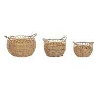 Basket spelset DKD Home Decor Natuurlijk Metaal Polyethyleen 38 x 38 x 34 cm 38 x 38 x 27 cm 3 Onderdelen - thumbnail