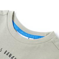 Kindershirt apenprint 140 lichtkakikleurig - thumbnail