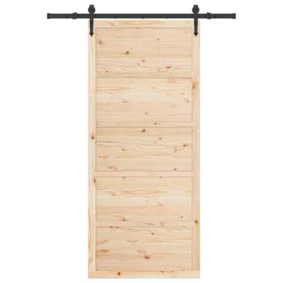 Schuifdeur Bruin 80 x 208 cm Massief grenenhout