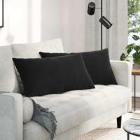 VidaXL Sofa kussens 2 stuks zwart 80 x 40 cm cordstof - thumbnail