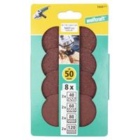 Wolfcraft Schuurelementen | Met indraaidoorn | Ø50mm | 8 stuks - 5608000 - thumbnail