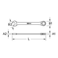 KS Tools 5035227 5035227 Steek-ringratelsleutel Sleutelbreedte (metrisch) 27 mm - thumbnail