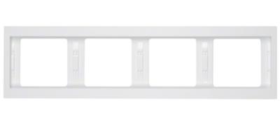 Berker K.1 afdekraam 4-voudig horizontaal polarwit