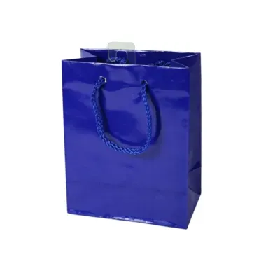 Ty Geschenktas met koord s blauw 14 cm | 60 stuks