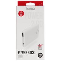 Hama Power Pack SLIM 5HD 5000mAh Uitgang: USB-A Wit - thumbnail