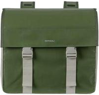 Basil urban load dubbele fietstas - waterdicht tarpaulin/polyester - groen/zand - 48-53l - thumbnail