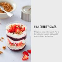 Black+Blum Glas Lunchpot - Ø95mm - Leisteen - thumbnail