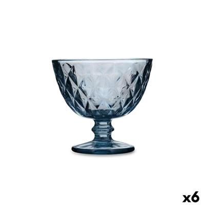 Glas voor ijs en milkshakes Quid Maia Blauw Glas 300 ml (6 Stuks)