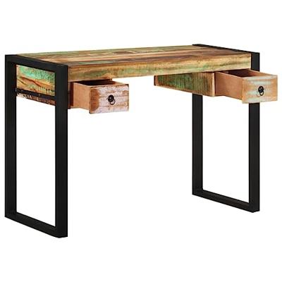 Bureau massief gerecycled hout - thumbnail